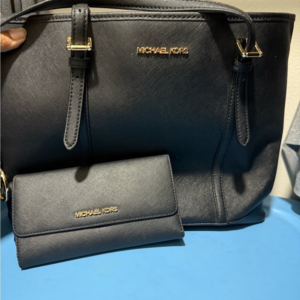 Michael Kors Black Saffiano Leather Tote